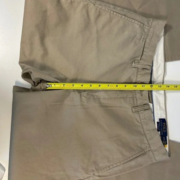 Ralph Lauren the polo chino classic fit men's tan khaki pants cotton twill 33/30 - Picture 7 of 10